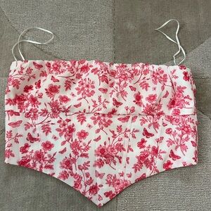 Princess Polly Juliette Bustier in White/Pink